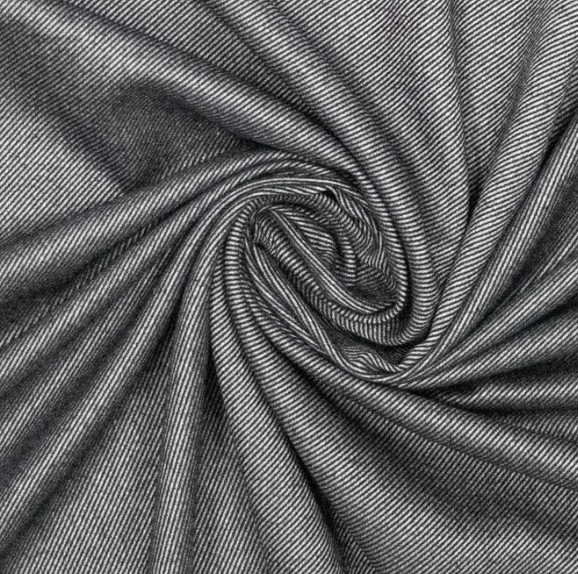 Geweven bamboe grijs met strepen